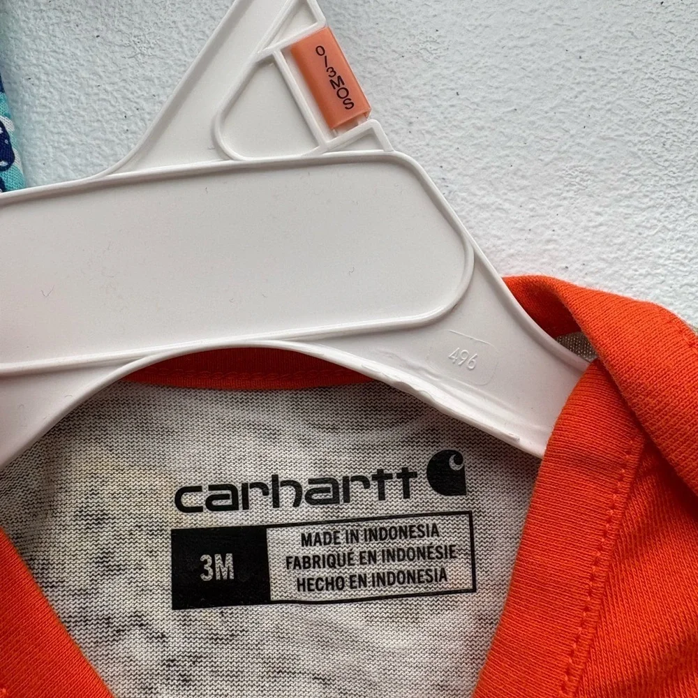 Carhartt Orange and‎ Camouflage Baby Bodysuit